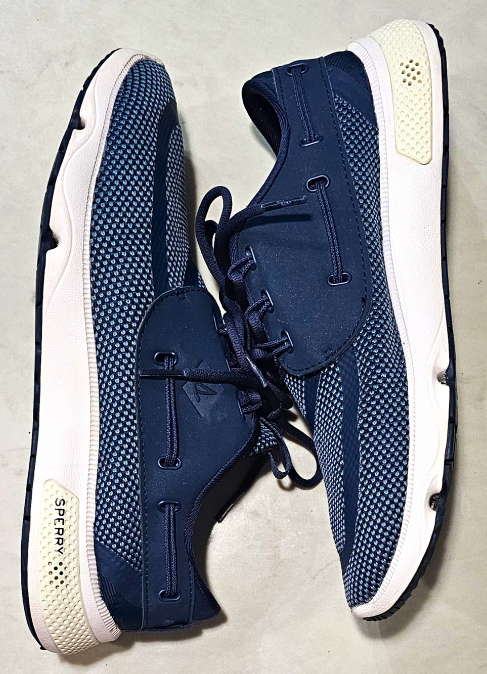 Sperry Crest Vibe Knit Sneaker Womens Size 9 Navy Blue Boat Shoe STS98969